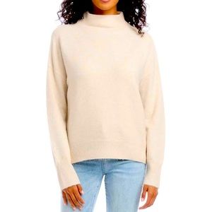 COS Cream Mock Neck Sweater